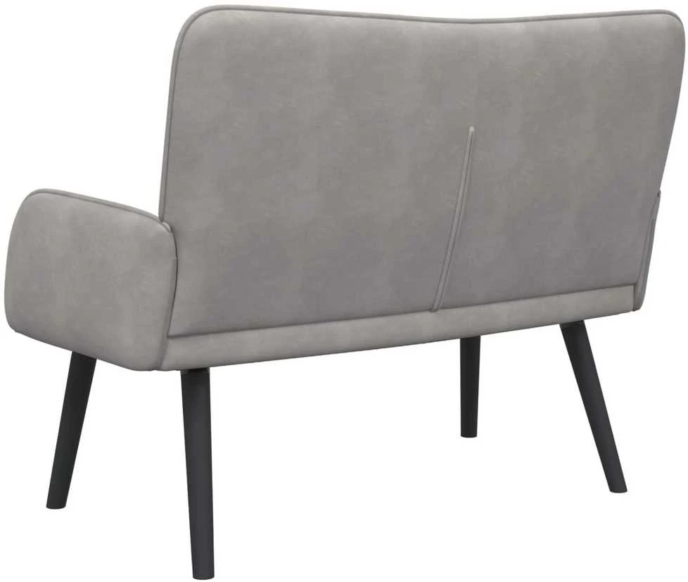 Dvitaškė sofa Šviesiai pilka 115 x 61 x 87 cm Aksomas