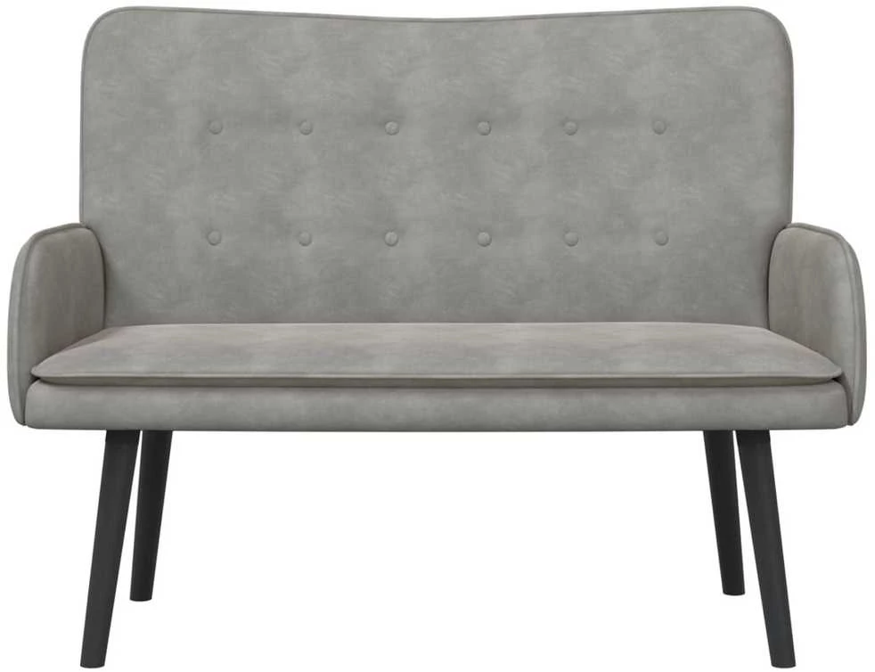 Dvitaškė sofa Šviesiai pilka 115 x 61 x 87 cm Aksomas
