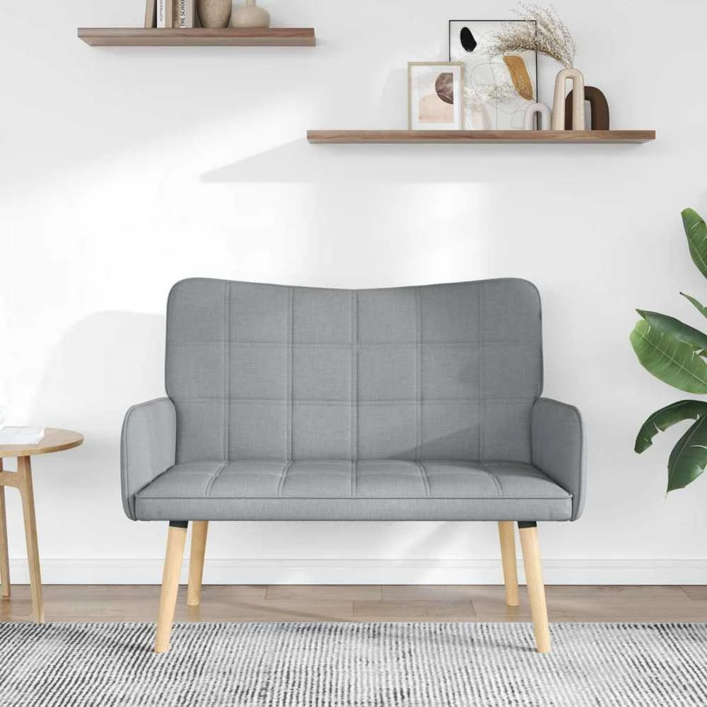 Dvitaškė sofa Šviesiai pilka 115 x 61 x 87 cm Audinys