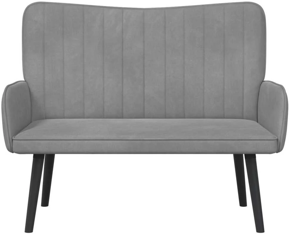 Dvitaškė sofa Šviesiai pilka 115 x 61 x 87 cm Aksomas