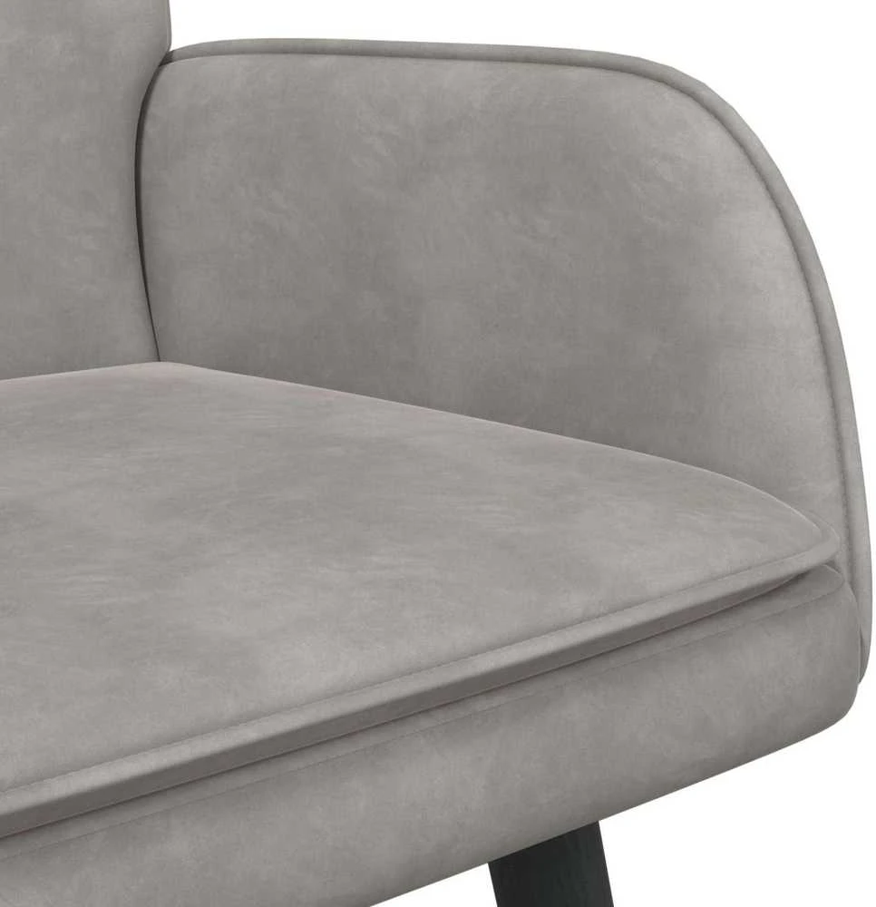 Dvitaškė sofa Šviesiai pilka 115 x 61 x 87 cm Aksomas