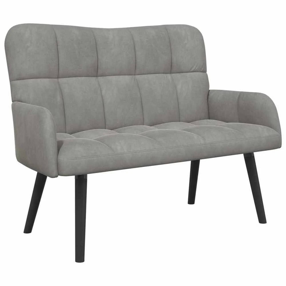 Dvitaškė sofa Šviesiai pilka 115 x 61 x 87 cm Aksomas
