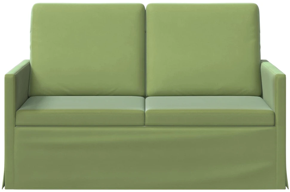 Dviejų vietų sofa Šviesiai žalia 130 x 81 x 82 cm Aksomas
