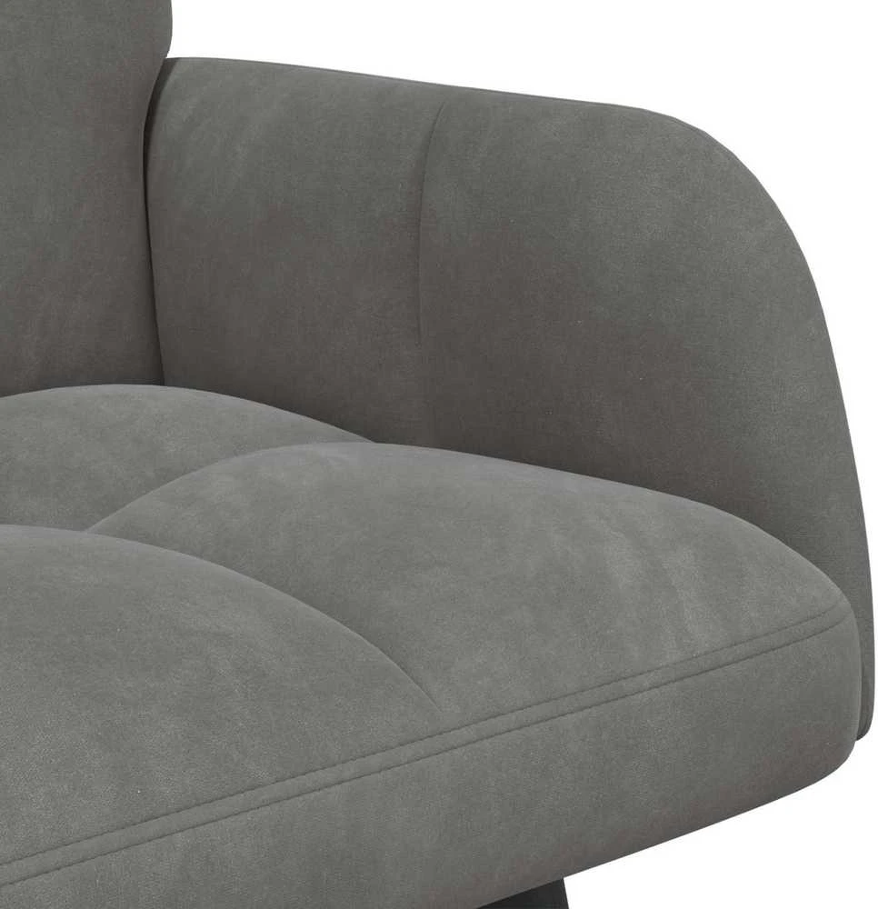 Dvitaškė sofa Tamsiai pilka 115 x 61 x 87 cm Aksomas