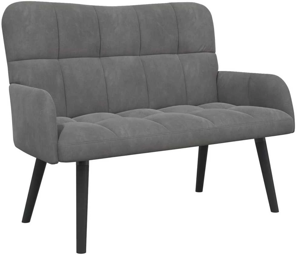 Dvitaškė sofa Tamsiai pilka 115 x 61 x 87 cm Aksomas