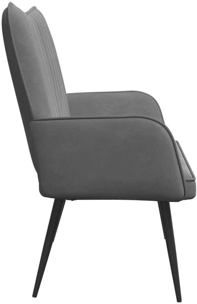 Dvitaškė sofa Tamsiai pilka 115 x 61 x 87 cm Aksomas