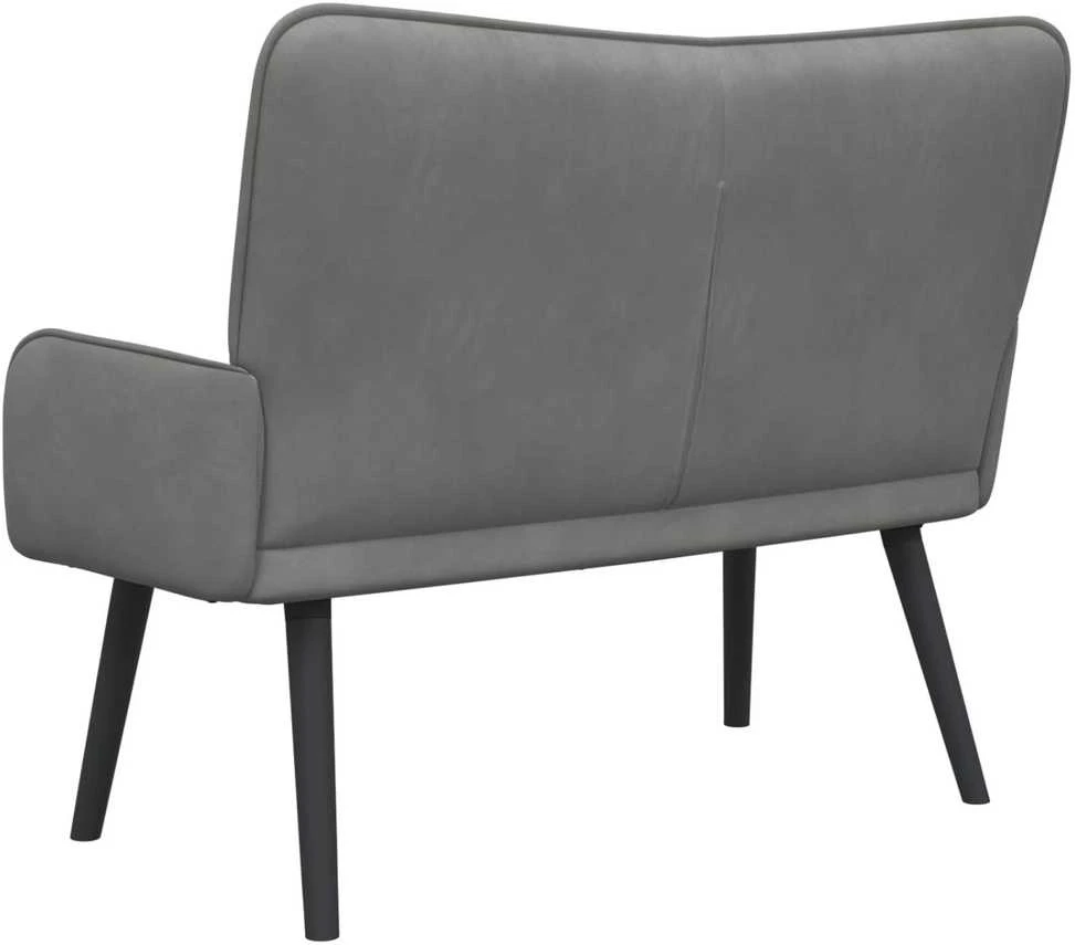 Dvitaškė sofa Tamsiai pilka 115 x 61 x 87 cm Aksomas