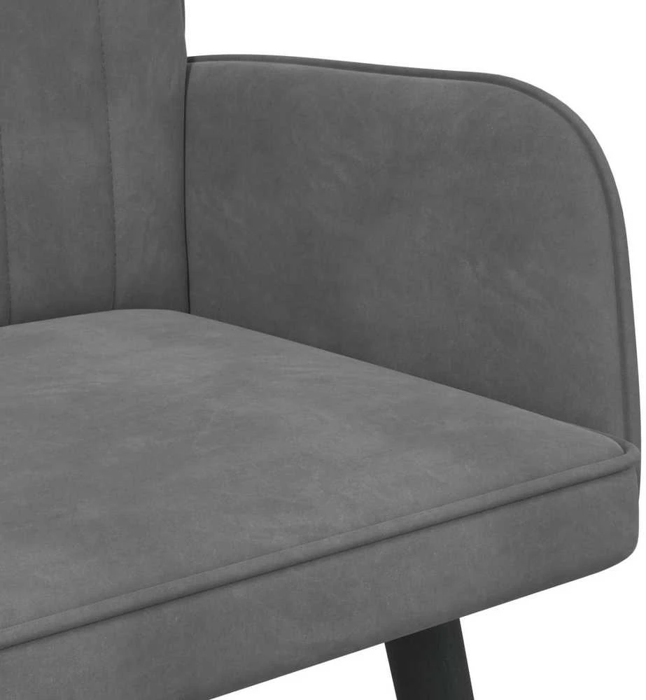 Dvitaškė sofa Tamsiai pilka 115 x 61 x 87 cm Aksomas