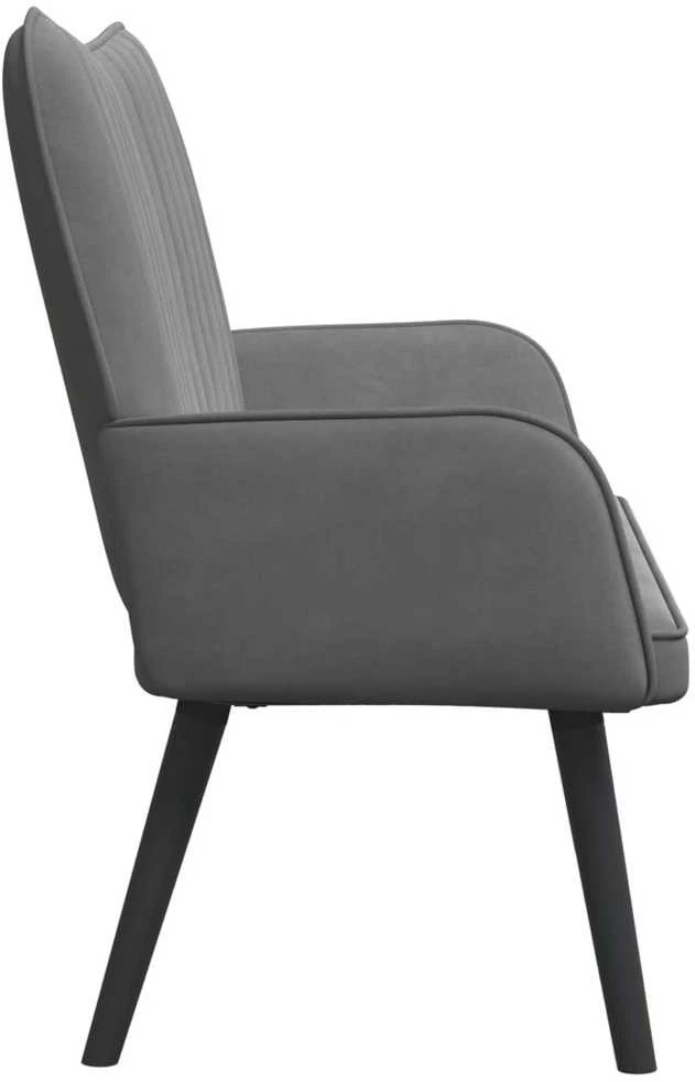 Dvitaškė sofa Tamsiai pilka 115 x 61 x 87 cm Aksomas