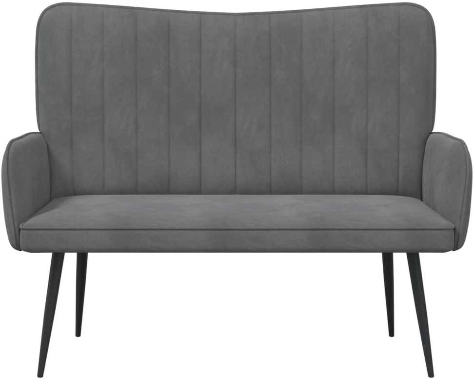 Dvitaškė sofa Tamsiai pilka 115 x 61 x 87 cm Aksomas