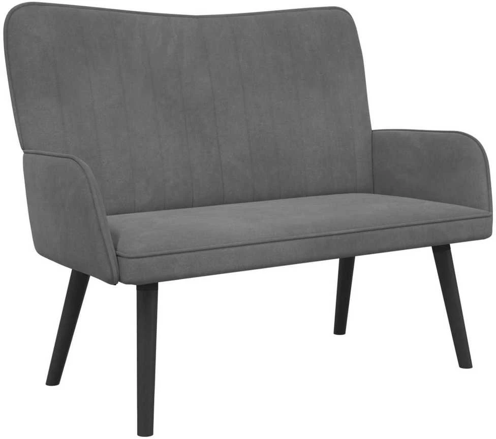 Dvitaškė sofa Tamsiai pilka 115 x 61 x 87 cm Aksomas