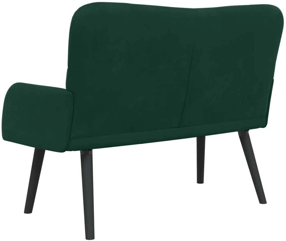 Dvitaškė sofa Tamsiai žalia 115 x 61 x 87 cm Aksomas