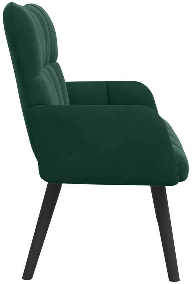 Dvitaškė sofa Tamsiai žalia 115 x 61 x 87 cm Aksomas