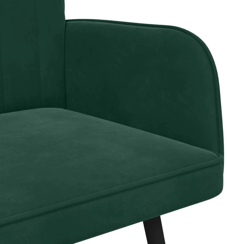Dvitaškė sofa Tamsiai žalia 115 x 61 x 87 cm Aksomas