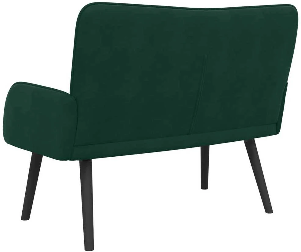 Dvitaškė sofa Tamsiai žalia 115 x 61 x 87 cm Aksomas