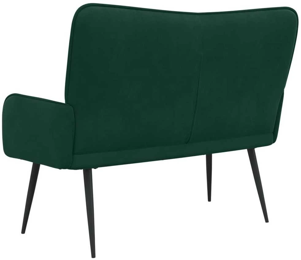 Dvitaškė sofa Tamsiai žalia 115 x 61 x 87 cm Aksomas