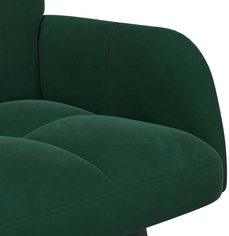Dvitaškė sofa Tamsiai žalia 115 x 61 x 87 cm Aksomas