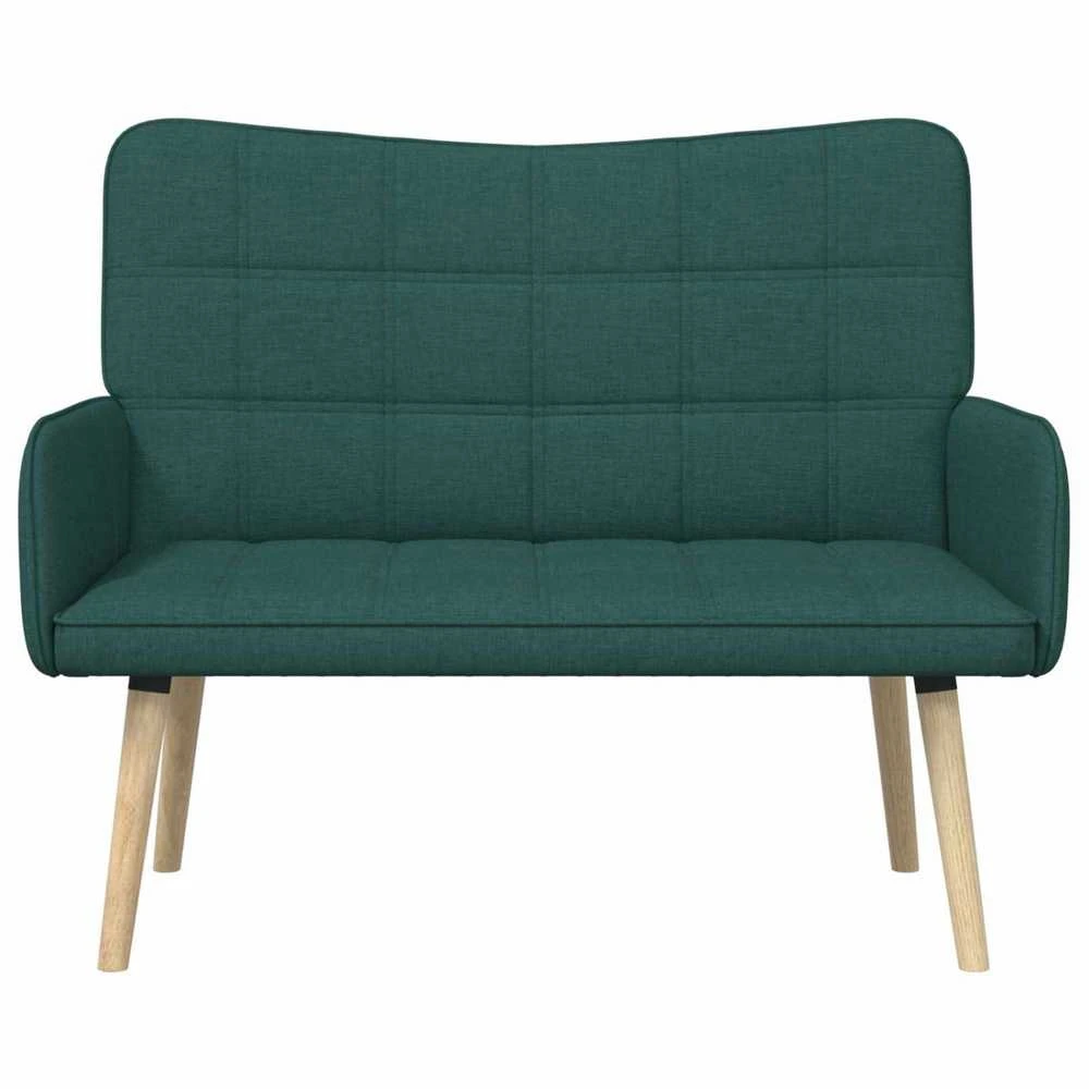 Dvitaškė sofa Tamsiai žalia 115 x 61 x 87 cm Audinys