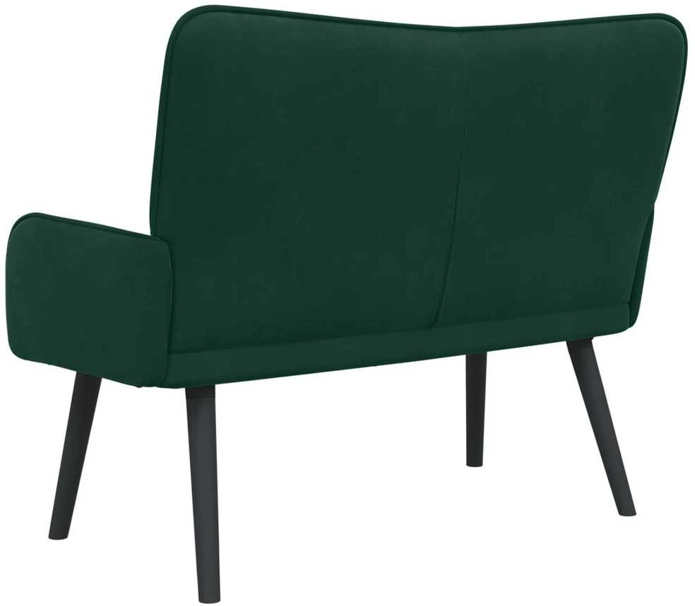 Dvitaškė sofa Tamsiai žalia 115 x 61 x 87 cm Aksomas