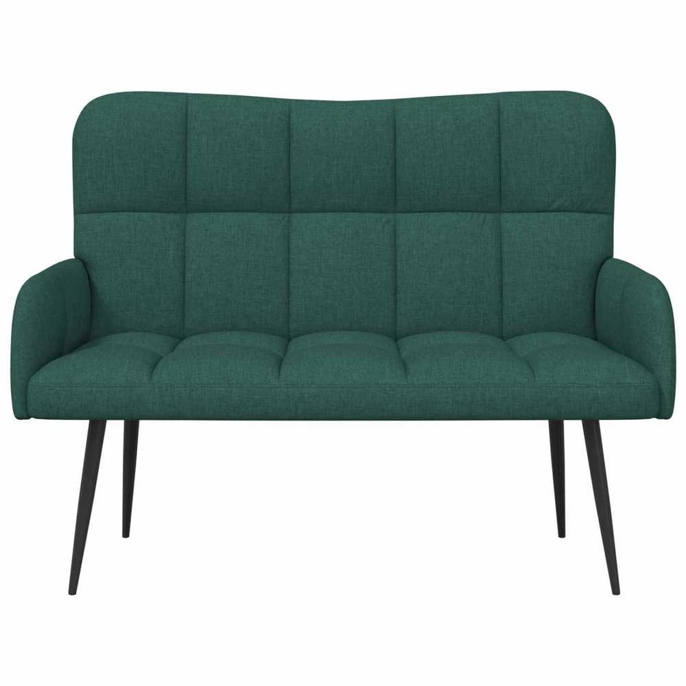 Dvitaškė sofa Tamsiai žalia 115 x 61 x 87 cm Audinys