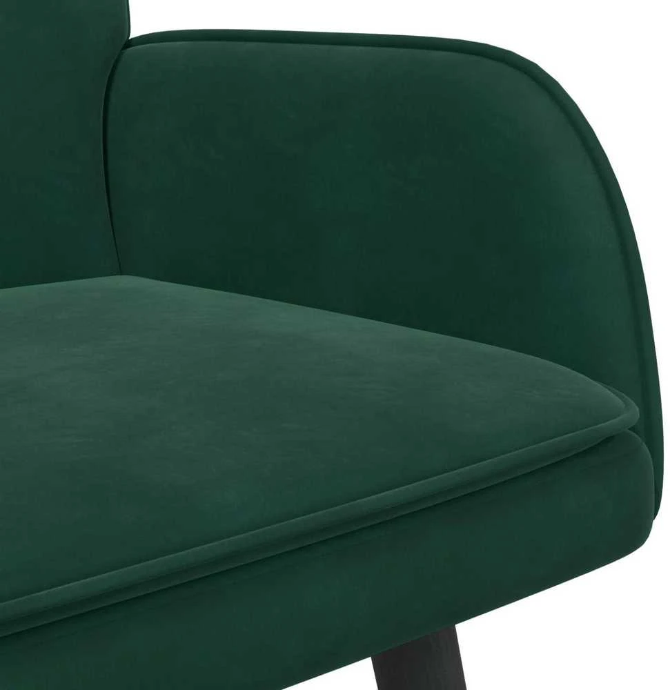 Dvitaškė sofa Tamsiai žalia 115 x 61 x 87 cm Aksomas