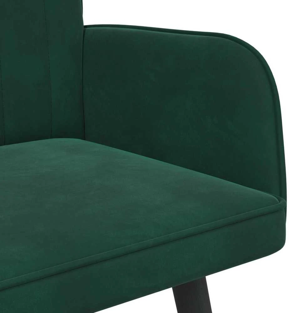 Dvitaškė sofa Tamsiai žalia 115 x 61 x 87 cm Aksomas