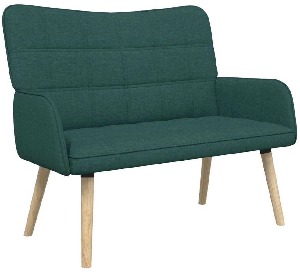 Dvitaškė sofa Tamsiai žalia 115 x 61 x 87 cm Audinys