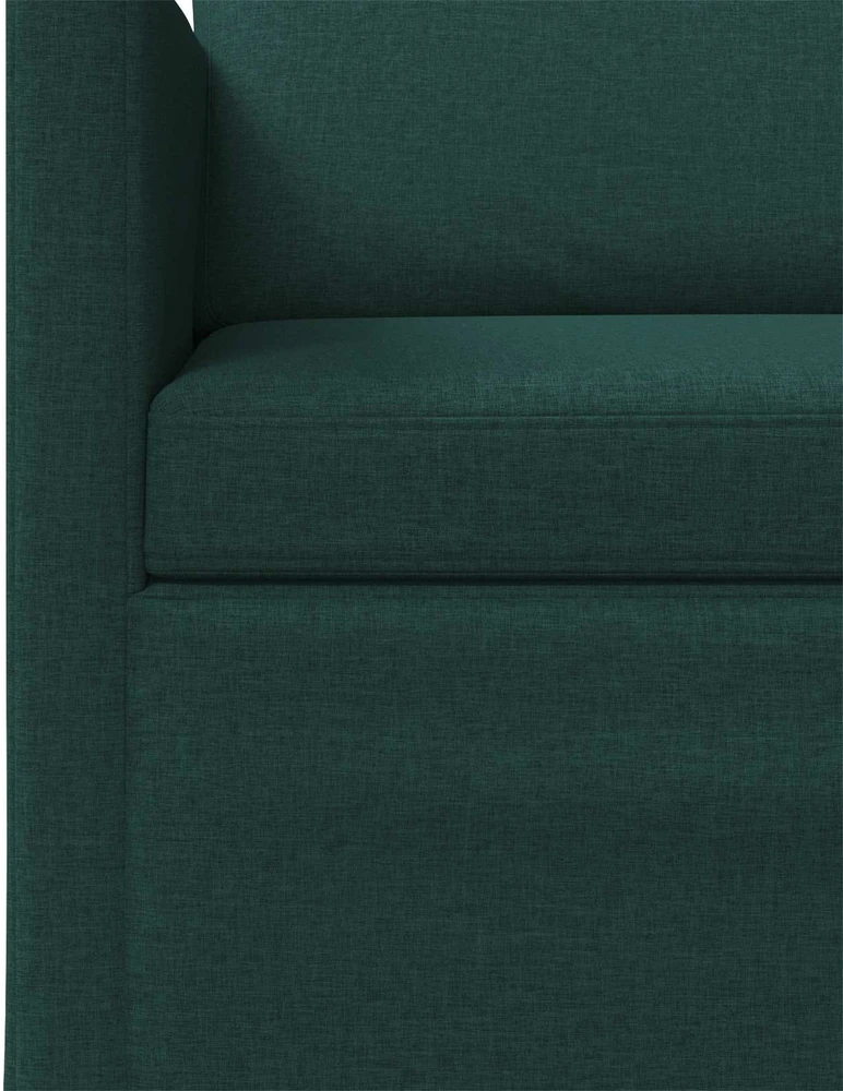 Dviejų vietų sofa Tamsiai žalia 130 x 81 x 82 cm Audinys
