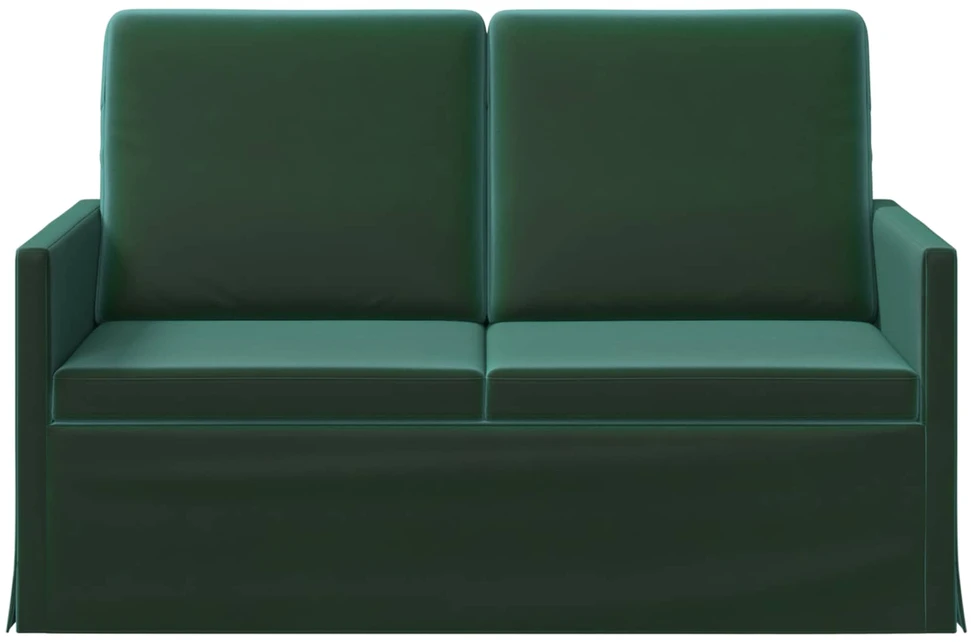 Dviejų vietų sofa Tamsiai žalia 130 x 81 x 82 cm Aksomas