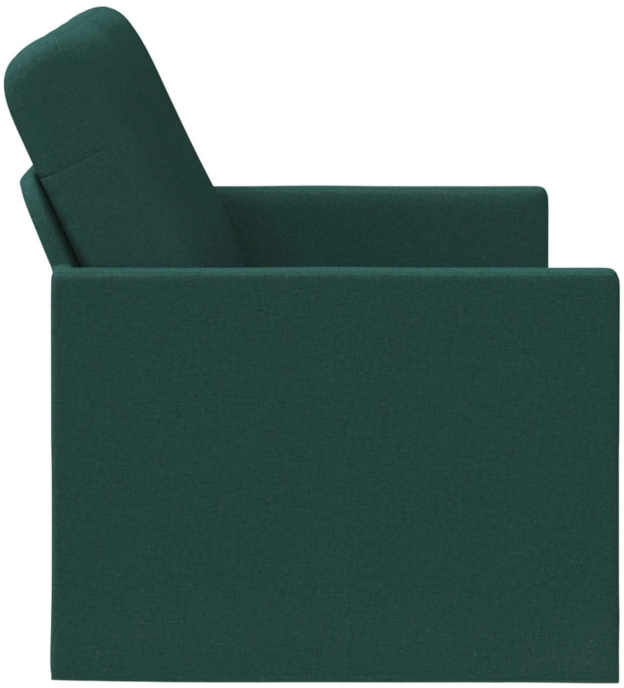 Dviejų vietų sofa Tamsiai žalia 130 x 81 x 82 cm Audinys