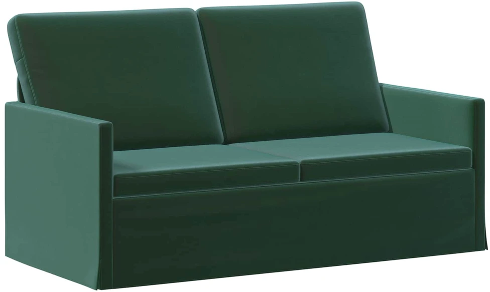 Dviejų vietų sofa Tamsiai žalia 150 x 81 x 82 cm Aksomas