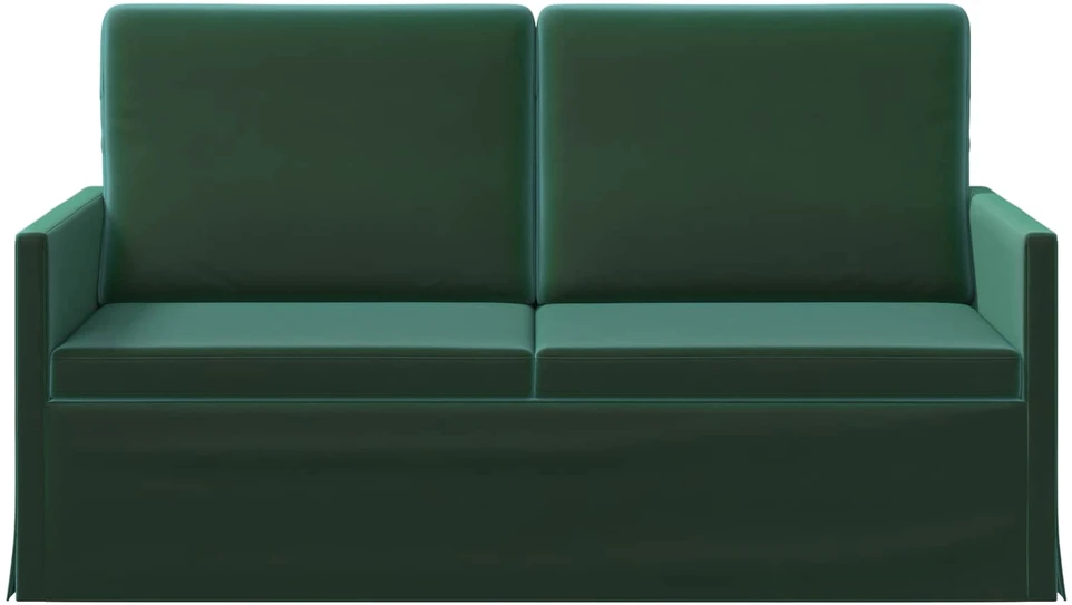 Dviejų vietų sofa Tamsiai žalia 150 x 81 x 82 cm Aksomas