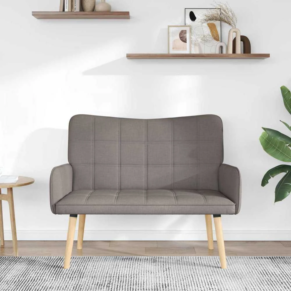 Dvitaškė sofa Taupe 115 x 61 x 87 cm Audinys