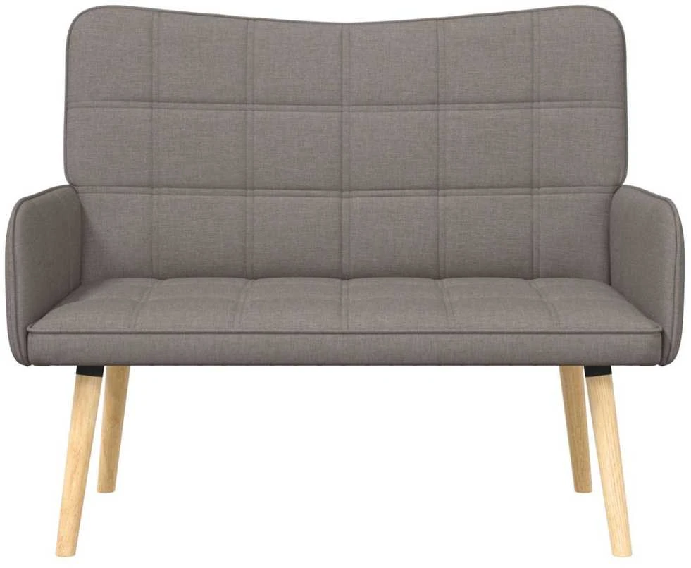 Dvitaškė sofa Taupe 115 x 61 x 87 cm Audinys