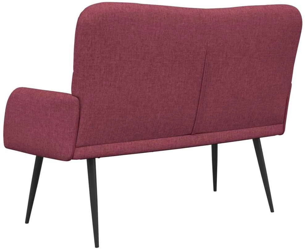 Dvitaškė sofa Vyno raudona 115 x 61 x 87 cm Audinys