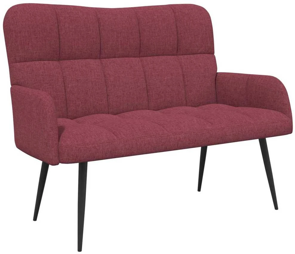 Dvitaškė sofa Vyno raudona 115 x 61 x 87 cm Audinys