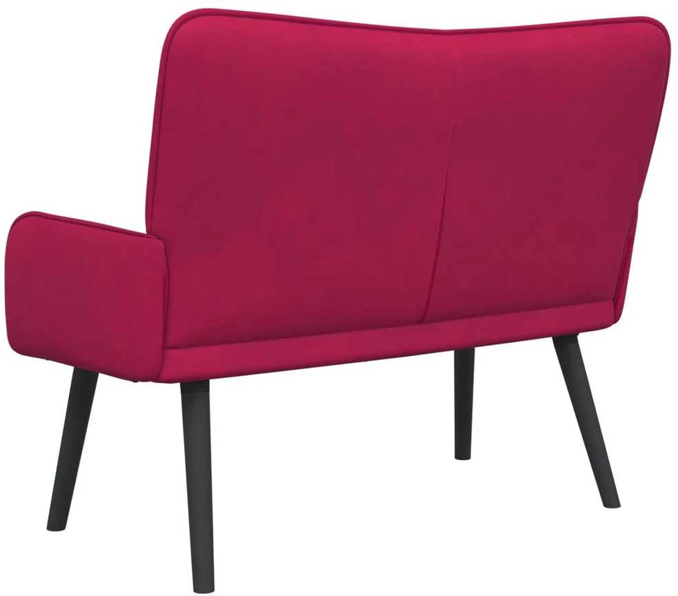 Dvitaškė sofa Vyno raudona 115 x 61 x 87 cm Aksomas