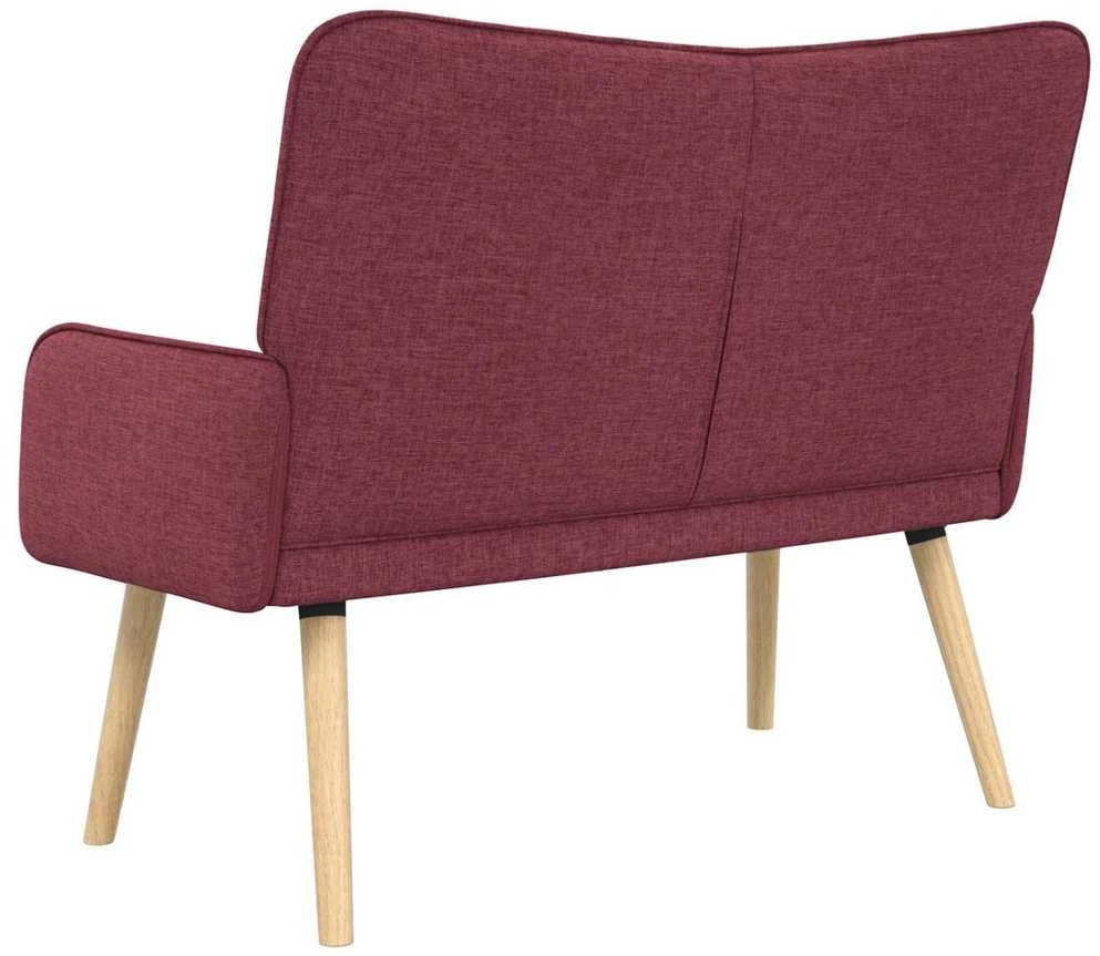 Dvitaškė sofa Vyno raudona 115 x 61 x 87 cm Audinys