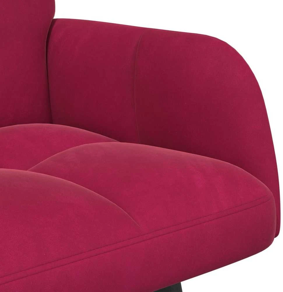 Dvitaškė sofa Vyno raudona 115 x 61 x 87 cm Aksomas