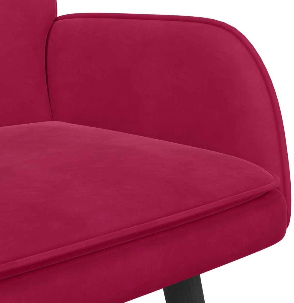 Dvitaškė sofa Vyno raudona 115 x 61 x 87 cm Aksomas
