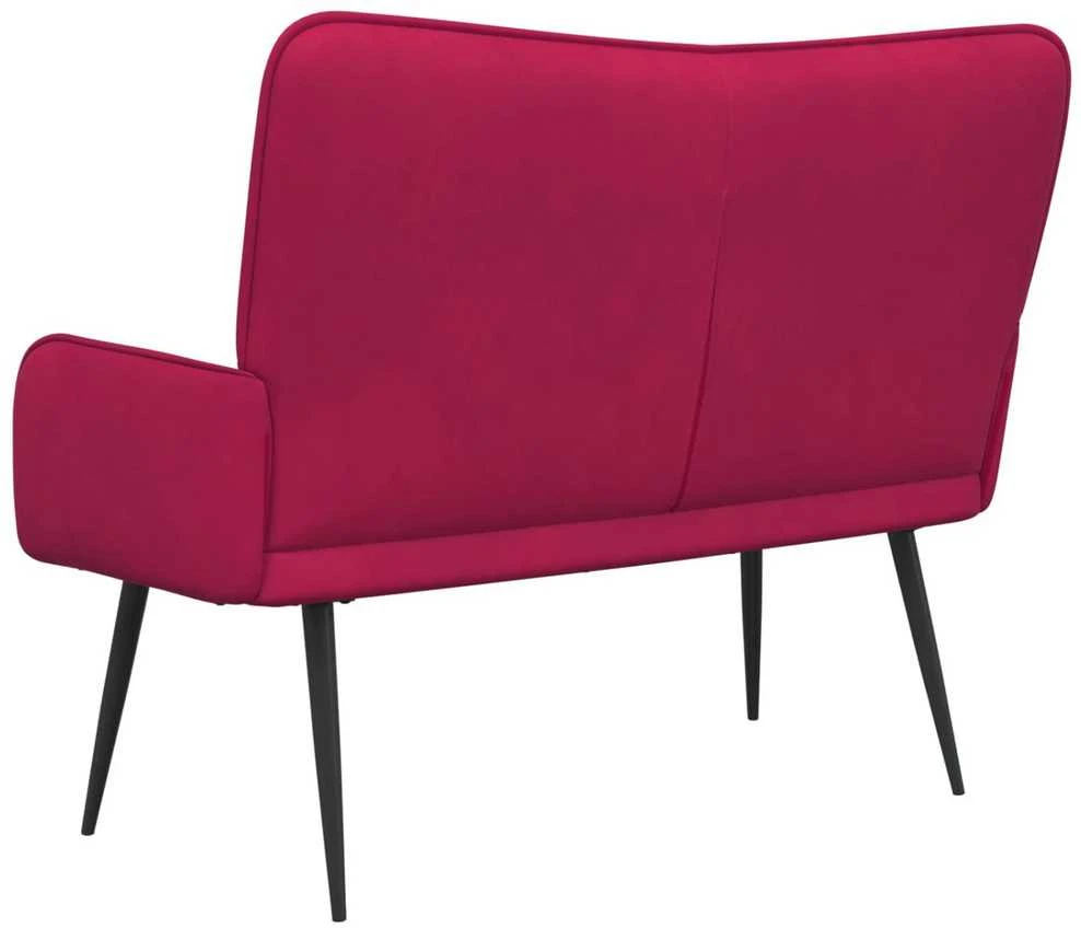 Dvitaškė sofa Vyno raudona 115 x 61 x 87 cm Aksomas