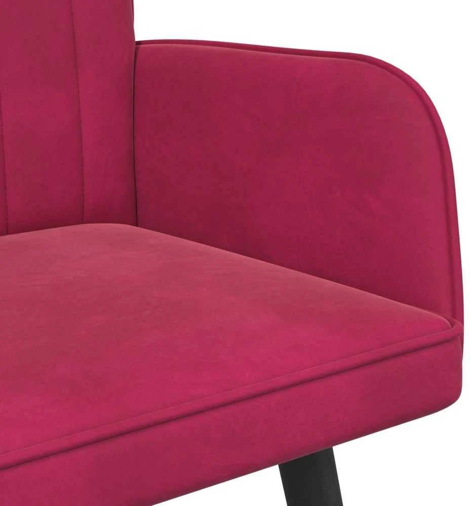 Dvitaškė sofa Vyno raudona 115 x 61 x 87 cm Aksomas