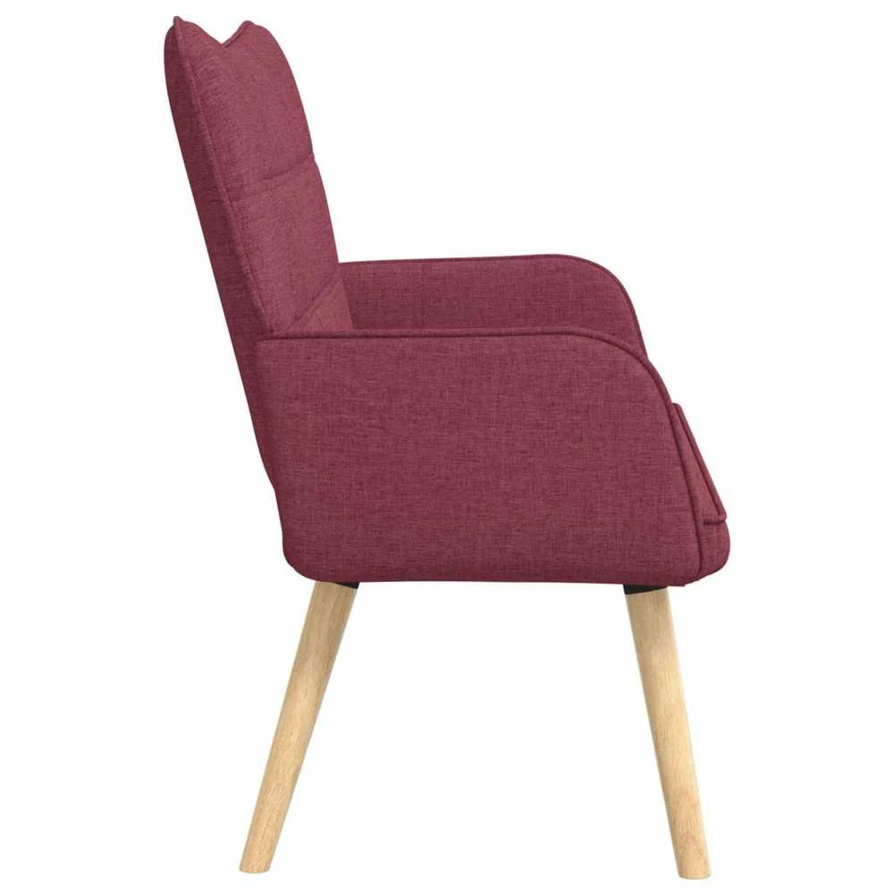 Dvitaškė sofa Vyno raudona 115 x 61 x 87 cm Audinys