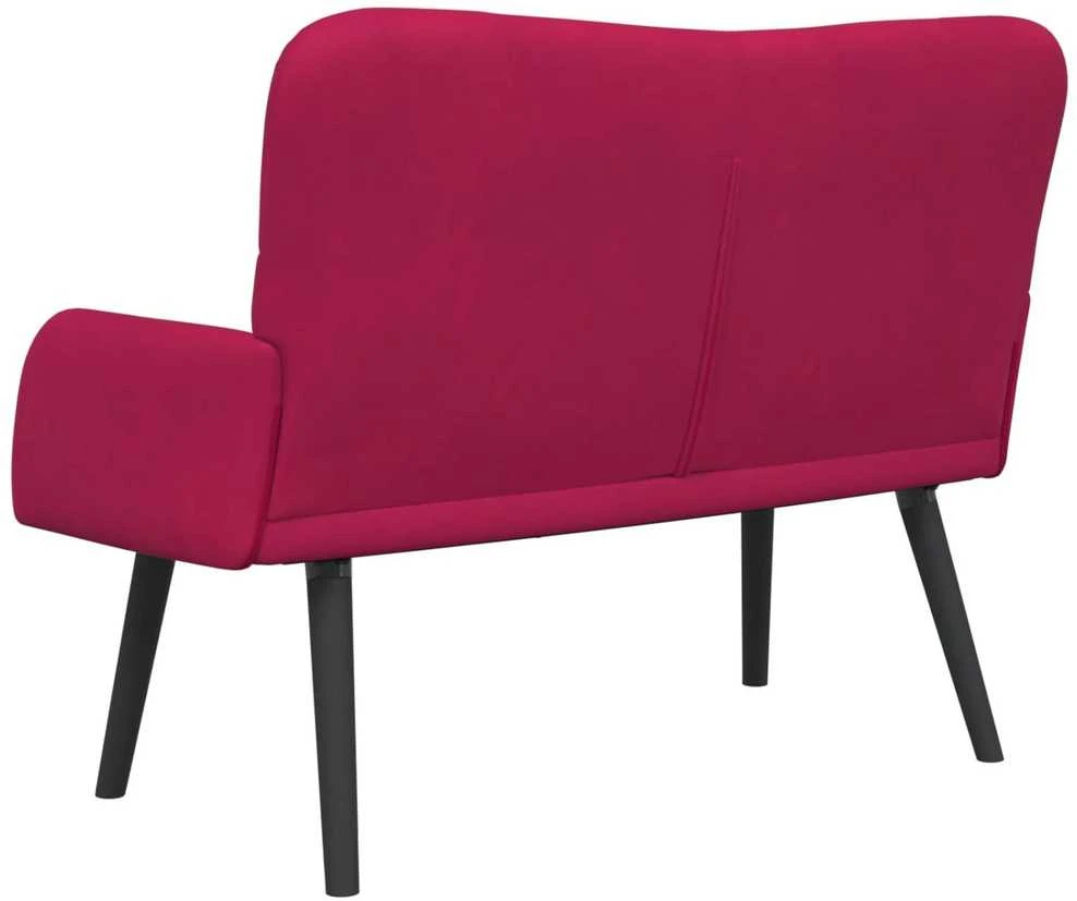 Dvitaškė sofa Vyno raudona 115 x 61 x 87 cm Aksomas
