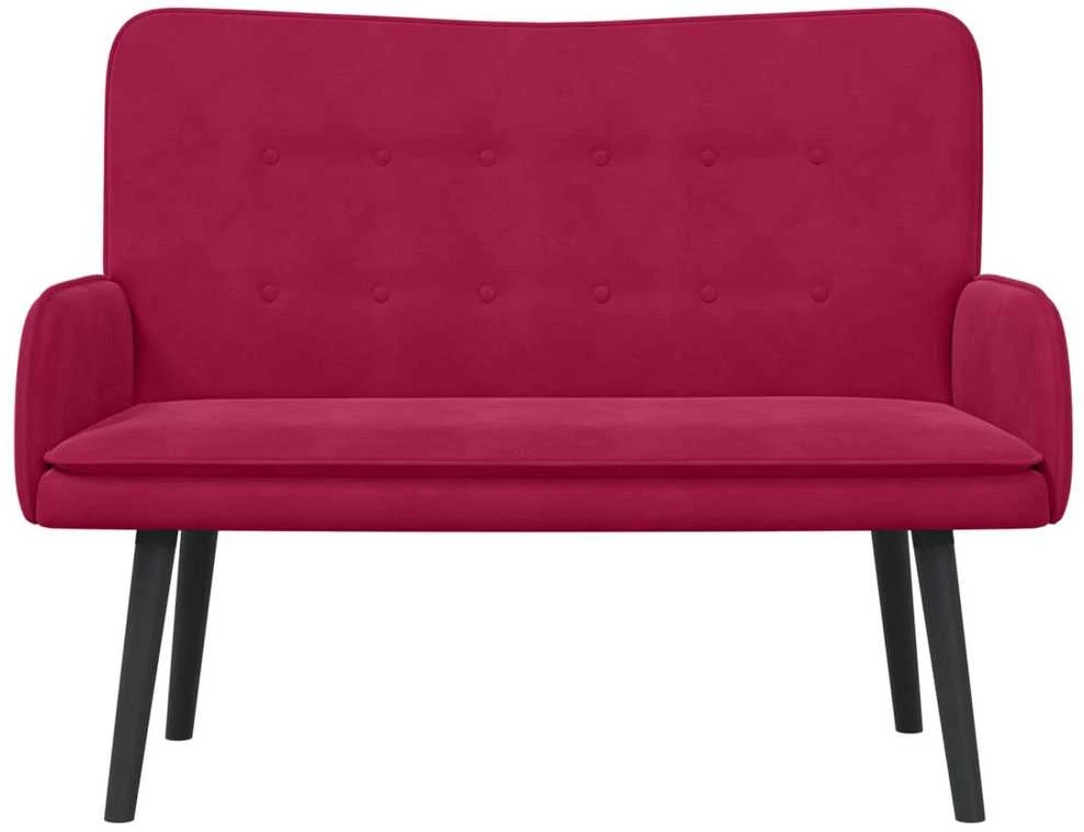 Dvitaškė sofa Vyno raudona 115 x 61 x 87 cm Aksomas