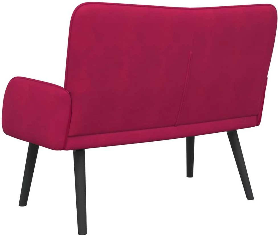 Dvitaškė sofa Vyno raudona 115 x 61 x 87 cm Aksomas