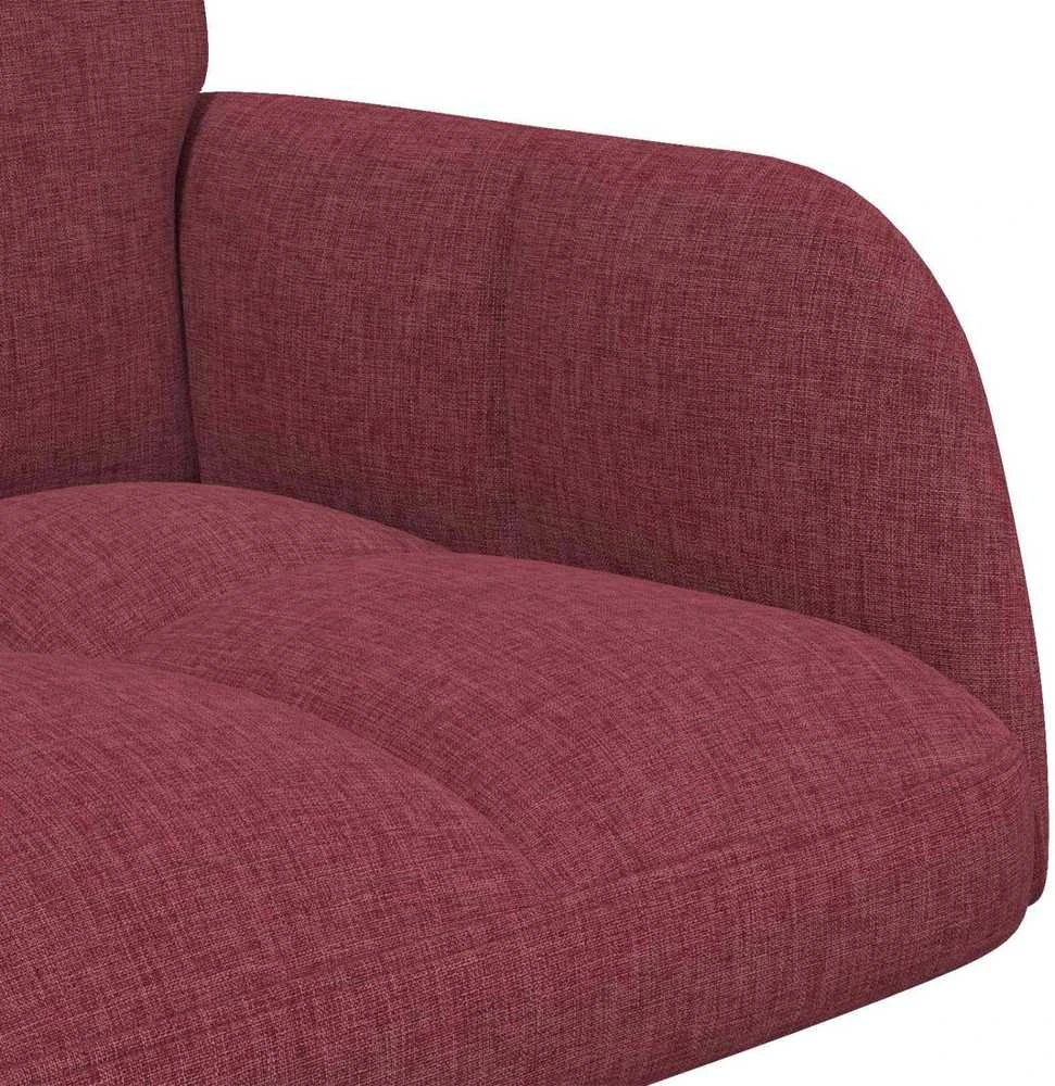 Dvitaškė sofa Vyno raudona 115 x 61 x 87 cm Audinys