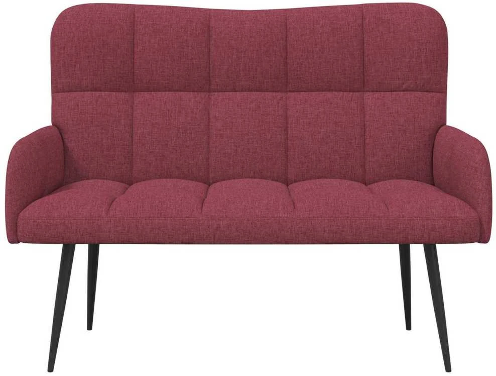 Dvitaškė sofa Vyno raudona 115 x 61 x 87 cm Audinys