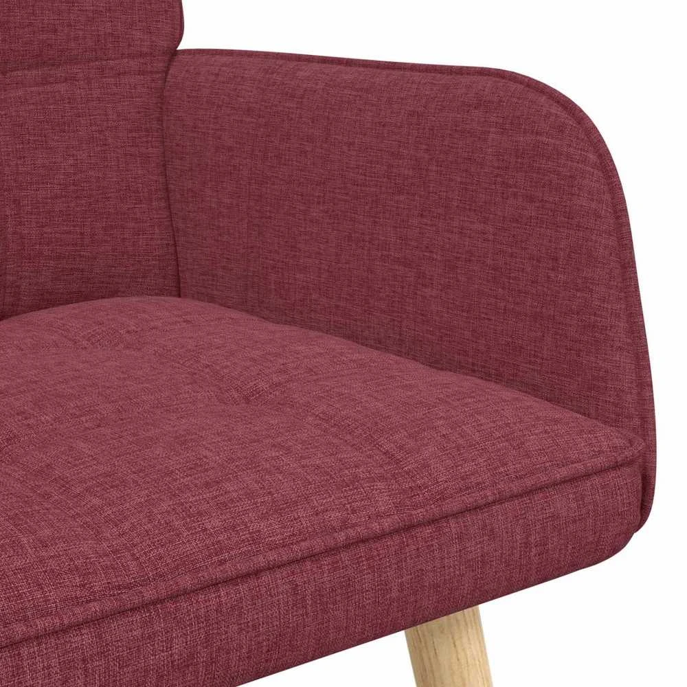 Dvitaškė sofa Vyno raudona 115 x 61 x 87 cm Audinys