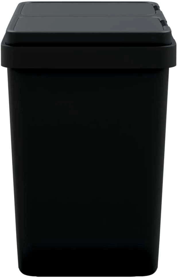 Dviguba šiukšliadėžė, antracito spalvos, 2x25l